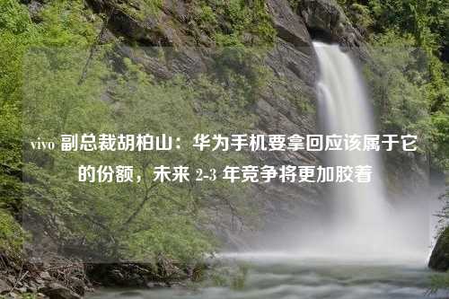 vivo 副总裁胡柏山：华为手机要拿回应该属于它的份额，未来 2-3 年竞争将更加胶着