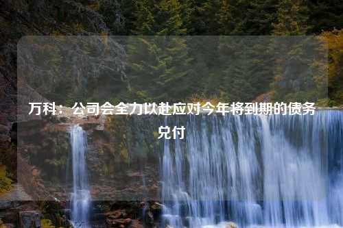 万科：公司会全力以赴应对今年将到期的债务兑付