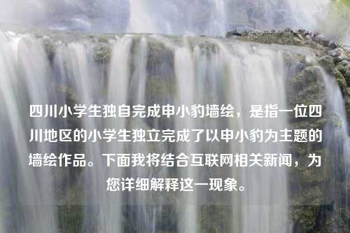 四川小学生独自完成申小豹墙绘，是指一位四川地区的小学生独立完成了以申小豹为主题的墙绘作品。下面我将结合互联网相关新闻，为您详细解释这一现象。